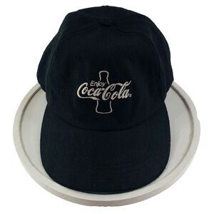 Head to Toe Baseball Cap One Size Adjustable Black "Enjoy Coca-Cola" Vintage